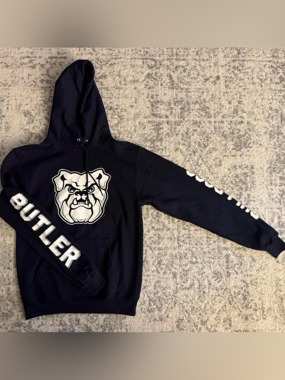 Men’s Champion Butler Bulldogs Navy Blue Hoodie Size Small